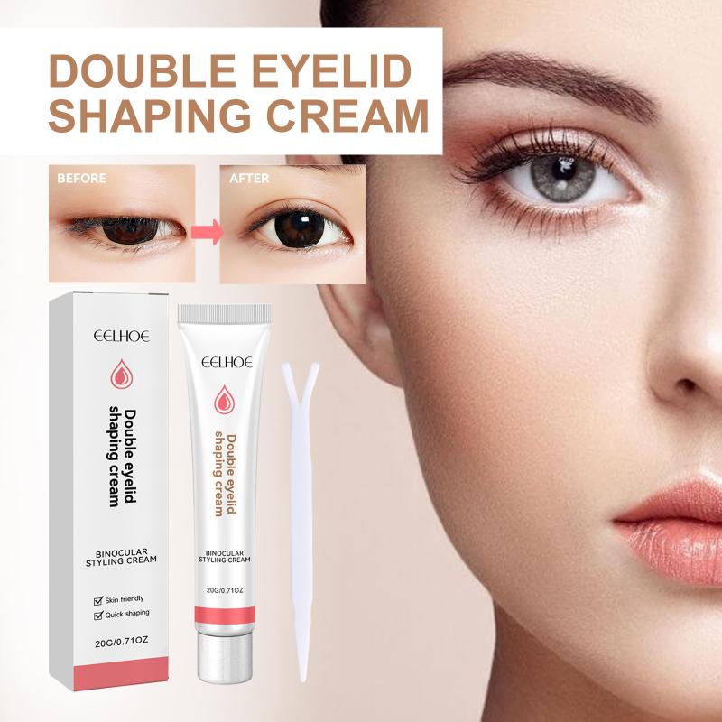 Invisible Eyelid Shaping Cream 20g for Double Lids Eye Makeup with Y Stick for Quick Application Seamless Finish