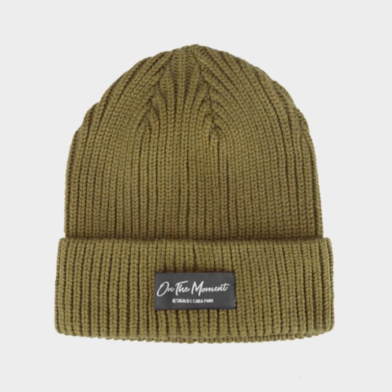 

LOOKING4U Шапка бини с надписью On the Moment C1 Хаки C1 Khaki