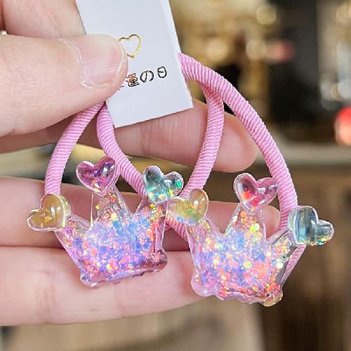2 uds bandas elásticas para el cabello para niñas bebés Color caramelo anillo para el cabello cuerda para el cabello accesorios para niños pequeños