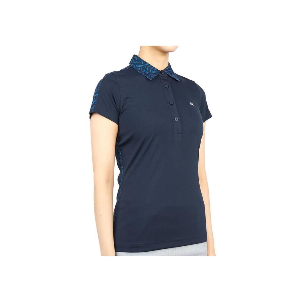 J.LINDEBERG Regular Fit Logo Print Polo Shirt Women Tops Navy-Blue GWJT06818-6855