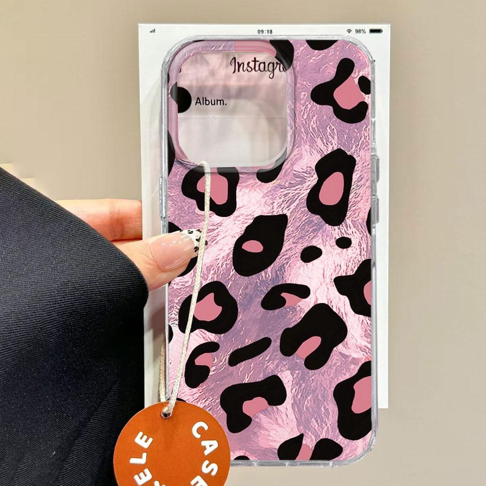 Korean Pink Leopard Women Phone Case for Xiaomi Redmi Note 15 14 13 12 11 11S 10 10S 8 9 Pro 15C 9C 13C 14C A3 11S 9C A1 Cover
