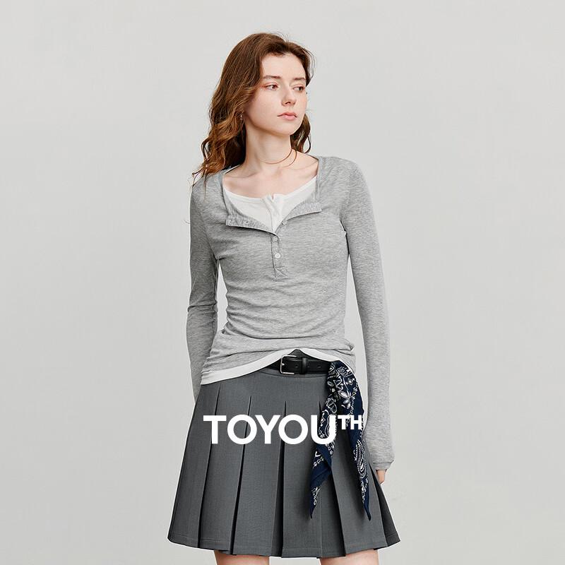 Chuyu Women s Lightweight Color-Blocked Layering Long-Sleeve T-Shirt M