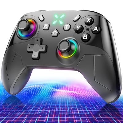 Controller Switch 2 cu gaură dublă compatibil cu generațiile Switch Controller Switch Pro inovator cu Turbo Gyro HD spate RGB Zero wireless