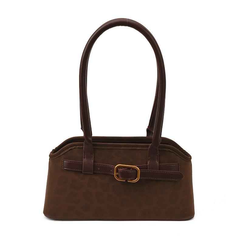 Leopard Print Underarm Bag Women's 2025 New Trendy Autumn and Winter Fashion Versatile Shoulder Bag High-end Messenger Baguette Bag