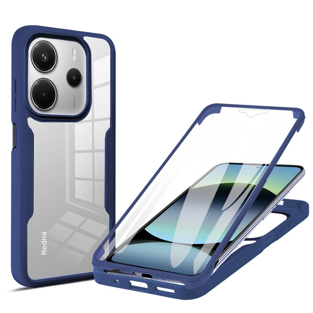 Military Grade 360 Full Cover Case For Xiaomi Redmi 14C 13C 12C Note 14 13 12 Pro Plus Pro+ 5G Clear Shockproof Shell Clear Hard