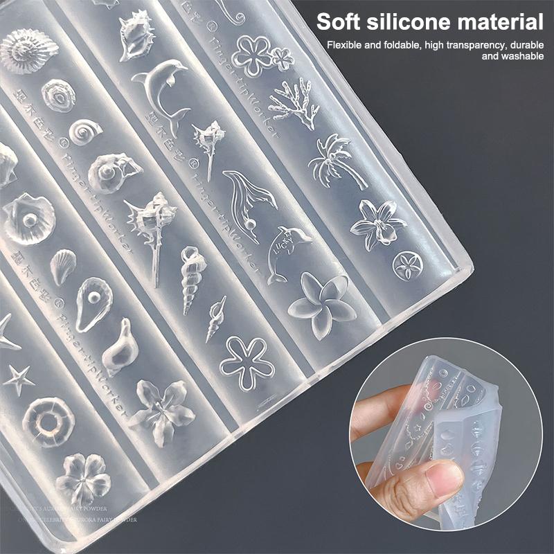 Seestern Muschel Blume Silikonform Schleife Kette Nagelkunst DIY Handgemachtes Werkzeug Blume Silikonform