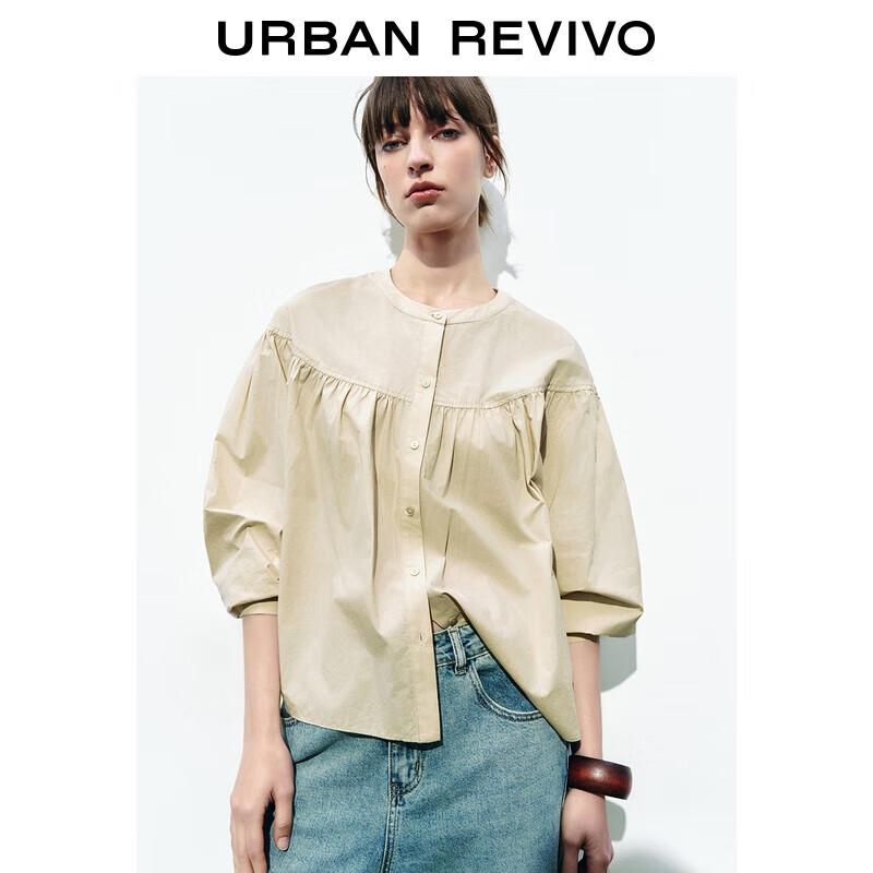 UR Women s 2025 Autumn Loose-Fit Cotton Pullover Shirt S