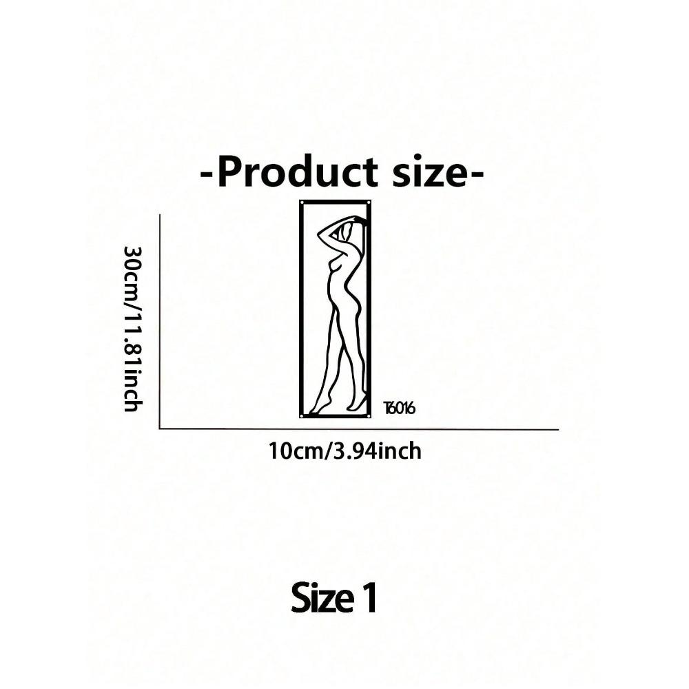 Black Metal Wall Art Decor Modern Home Sculpture