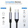 USB C To 3.5mm Jack AUX Audio Cable Car Speaker HiFi Headphone Headset Adapter For iPhone 16 Pro Samsung Xiaomi Huawei Google