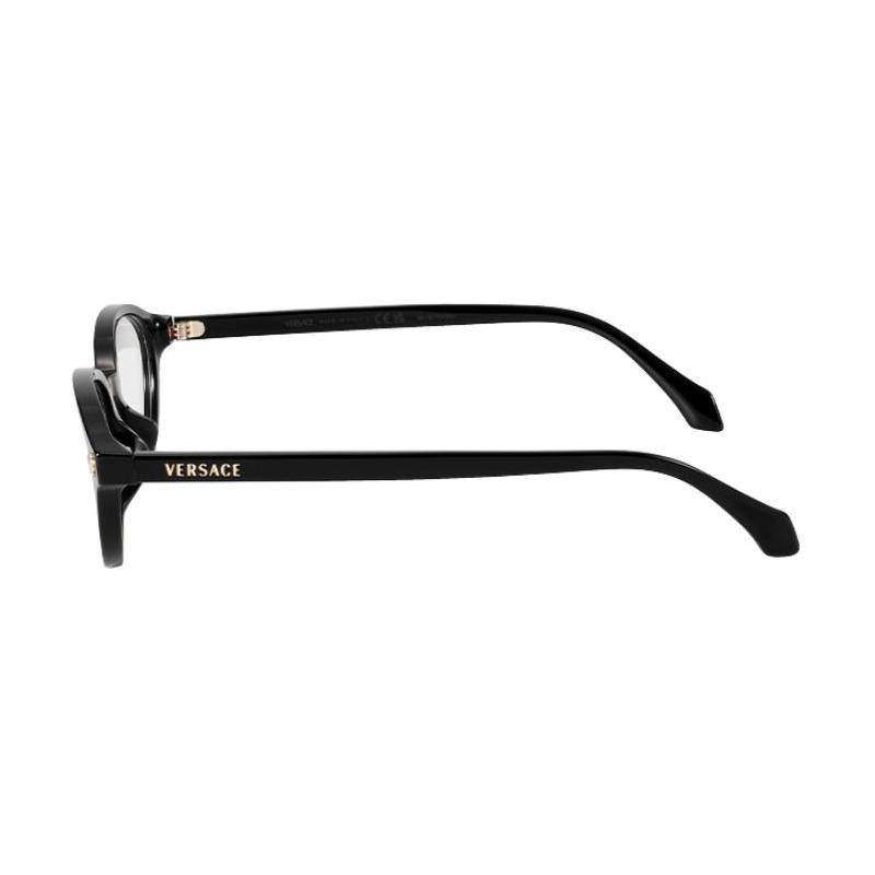 Versace Brand LOGO Plate Oval Optical Glasses Men and Women Same Style Couple Black 34504066 0VE3393D-GB1-Black 53