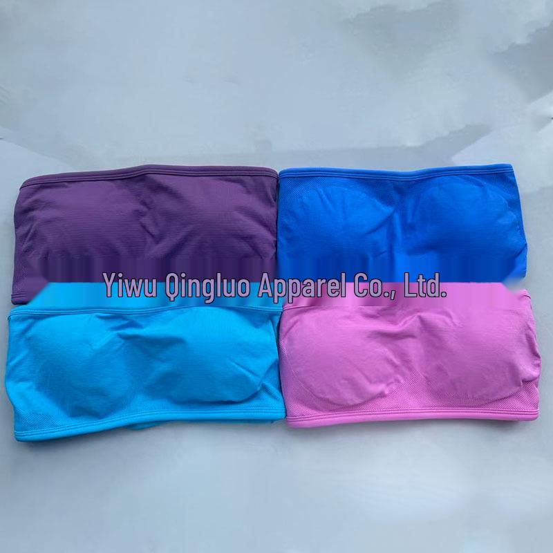 Dfyne Strapless Bandeau Beautiful Back Wire-Free Sports Yoga Bra