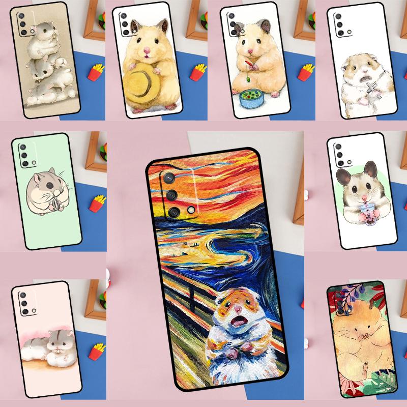 Hamster Art Case For Oppo A80 A60 A40 A94 A54 A98 A78 A18 A38 A58 A16 A76 A96 A17 A77 A74 A57S A15 Cover