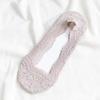 Pack Women Summer Girl Silica Transparent Lace Boat Socks Girls Cotton Invisible Anti-slip Socks No Slip No Show Socks