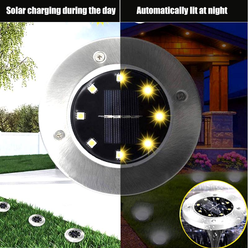 Ground Light Solar Garden Yard Landscape Lawn Lamp Buried Light Outdoor Road Stairs Decking Light