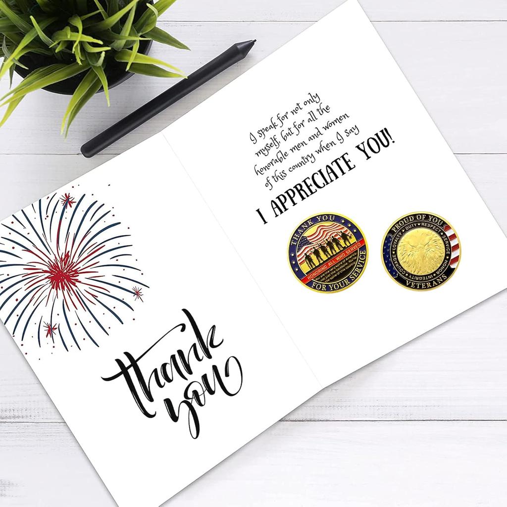 Thank You for Your Service Military Appreciation Challenge Coin Pack of 5