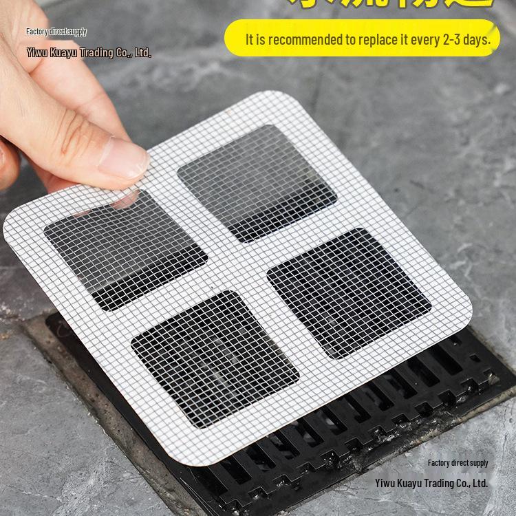 Anti-Hair Mesh Drain Filter & Insect-Proof Deodorant Sticker for Bathroom
