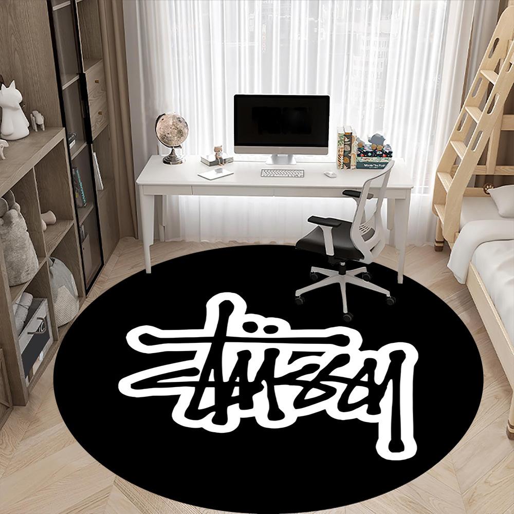 1pc Stussy Office Round Area Rug,  Under Office Chairs Bedroom Living Room Home Decor a0926148