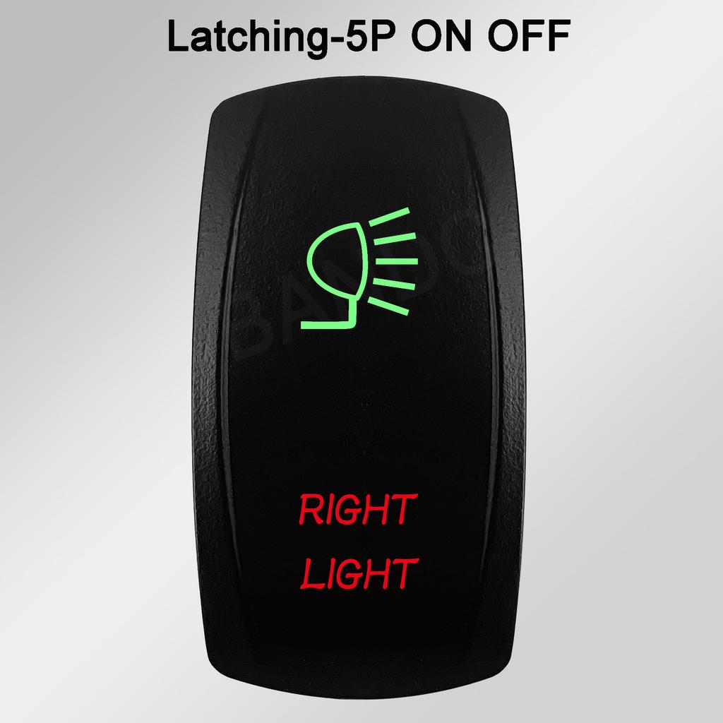 Waterproof LED Rocker Switch for Boat RV Truck | Green/Red Light 12V/24V ON-OFF/ON-OFF-ON for Exhaust Heat AC Lights
