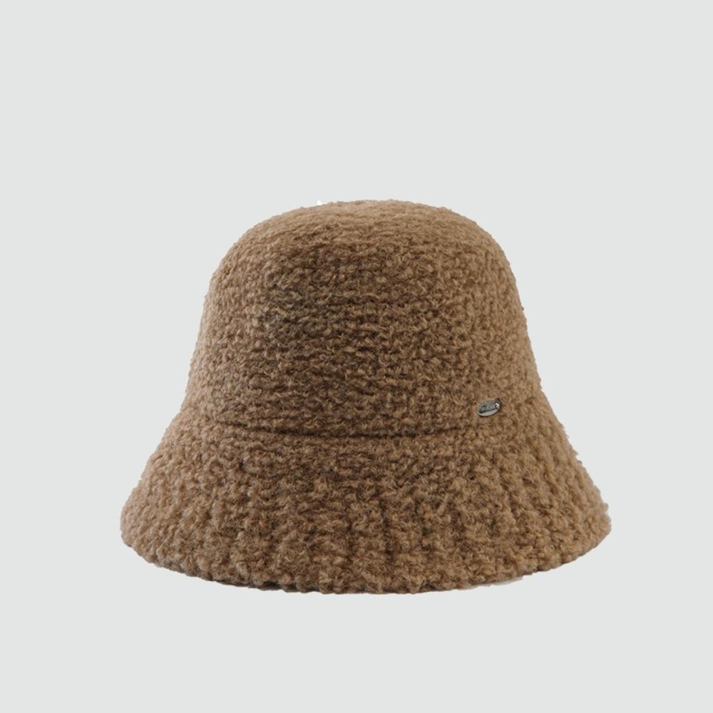 

Теплая женская панама Ретро Винтажная теплая шляпа-ведро Плюшевые шляпы рыбака Женская леди верблюд