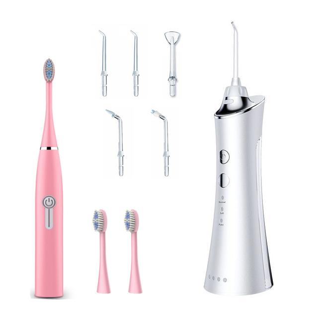 Oral Irrigator Professional Tooth Cleaner 5 Nozzles Water Flosser Toothbrush Adulet Use Timer Brush Oral Cleaner