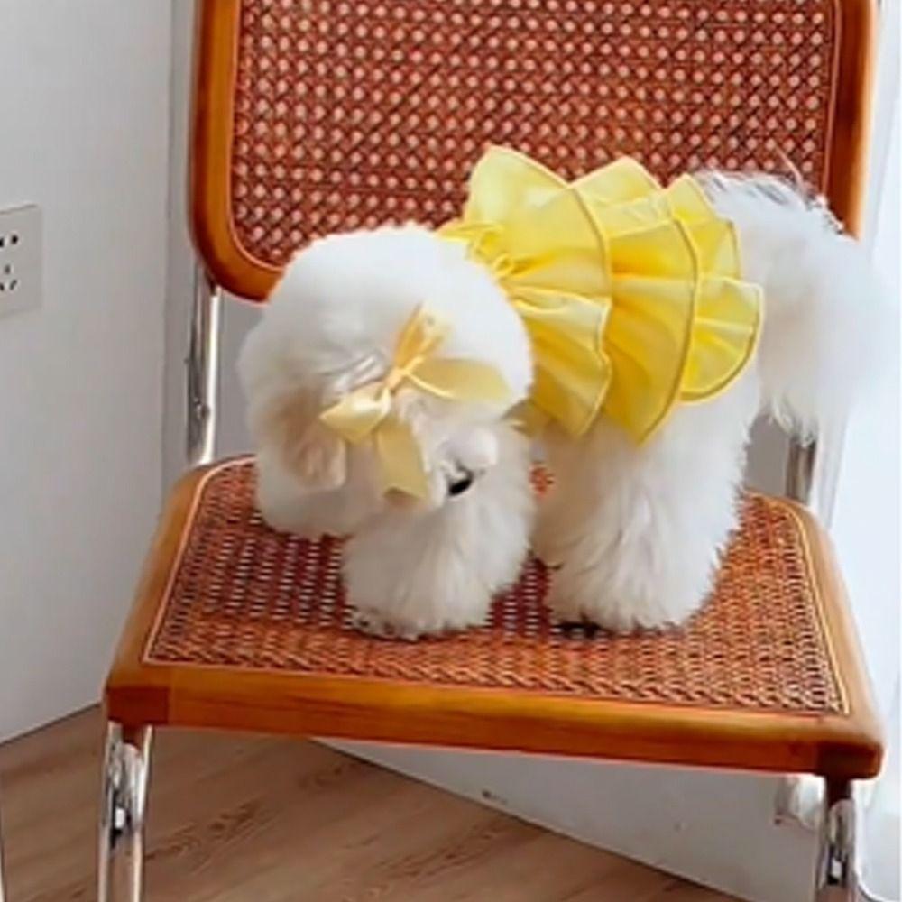 Breathable Pet Summer Clothes Soft Dog Vest Pet Supplies Pet Love Strap Cake Skirt  Spring/Summer