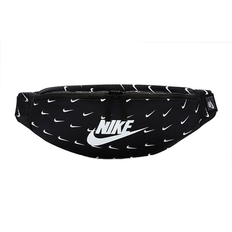 Nike All Over Logo Print Polyester Shoulder Crossbody Bag Unisex Bags Black DM2161-010 Black