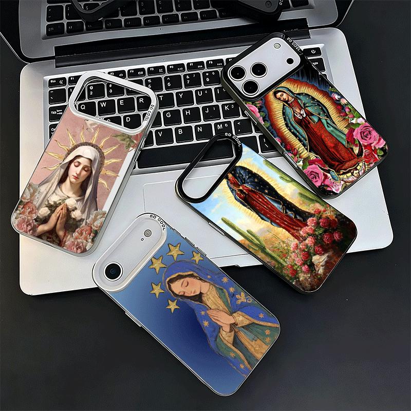 Virgen Mary Virgin De Guadalupe Soft Phone Case for iPhone 15 16 17 Pro Max 17Air 16E 14 Plus 13 12 Mini Shockproof Cover Back S