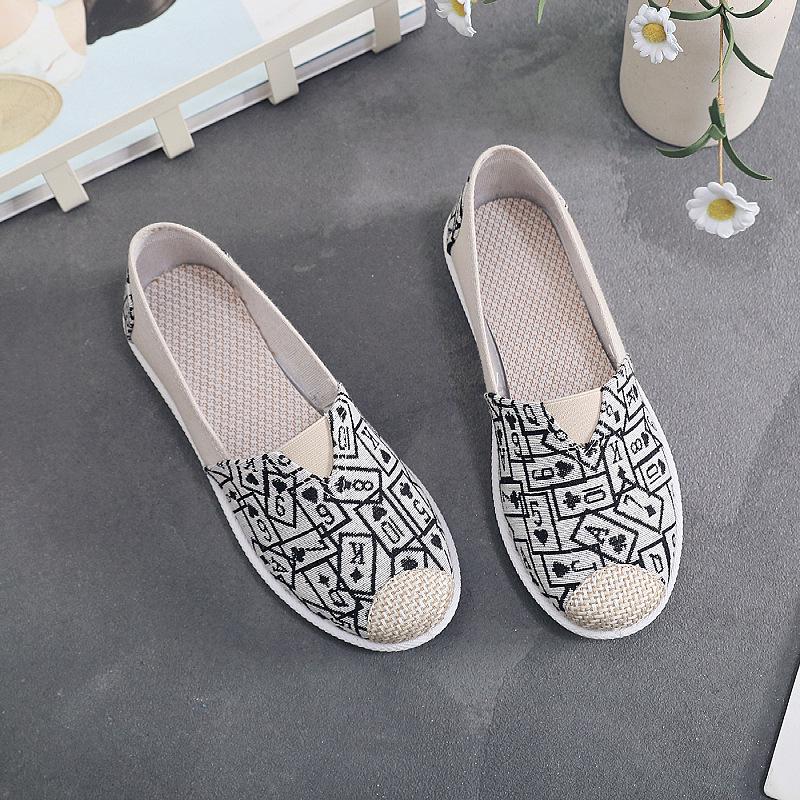 Women's Slip-On Anti-Slip Canvas Shoes - Soft Sole, Comfortable, Old Beijing Style