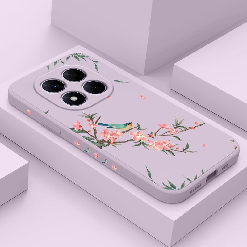 Falling Sakura Phone Case For Xiaomi Poco F7 X7 X6 F6 M6 M5 M5S F5 X5 F4 X4 M4 F3 M3 X3 Pro 4G 5G GT Silicone Cover