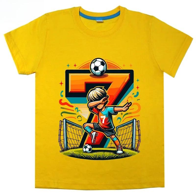 Summer Kids Outdoor Sports Training Football Jersey, Comfortable and Breathable Children's T-shirt High-quality 100% Pure Cotton