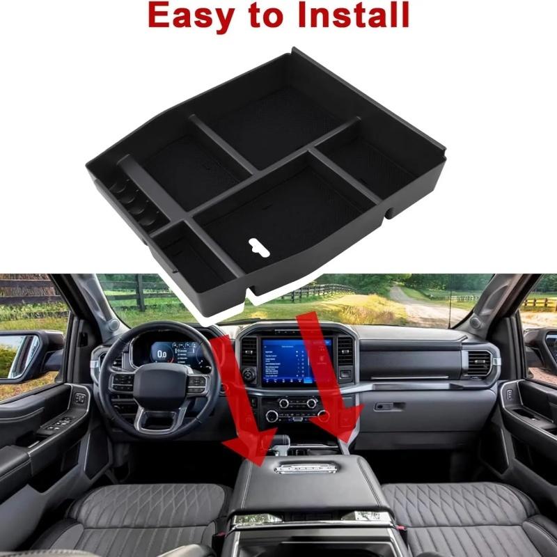 Center Console Organizer F-150 Raptor Accessories Tray 2015 2017 2018 2020 For Middle Console Storage Box For Ford F150