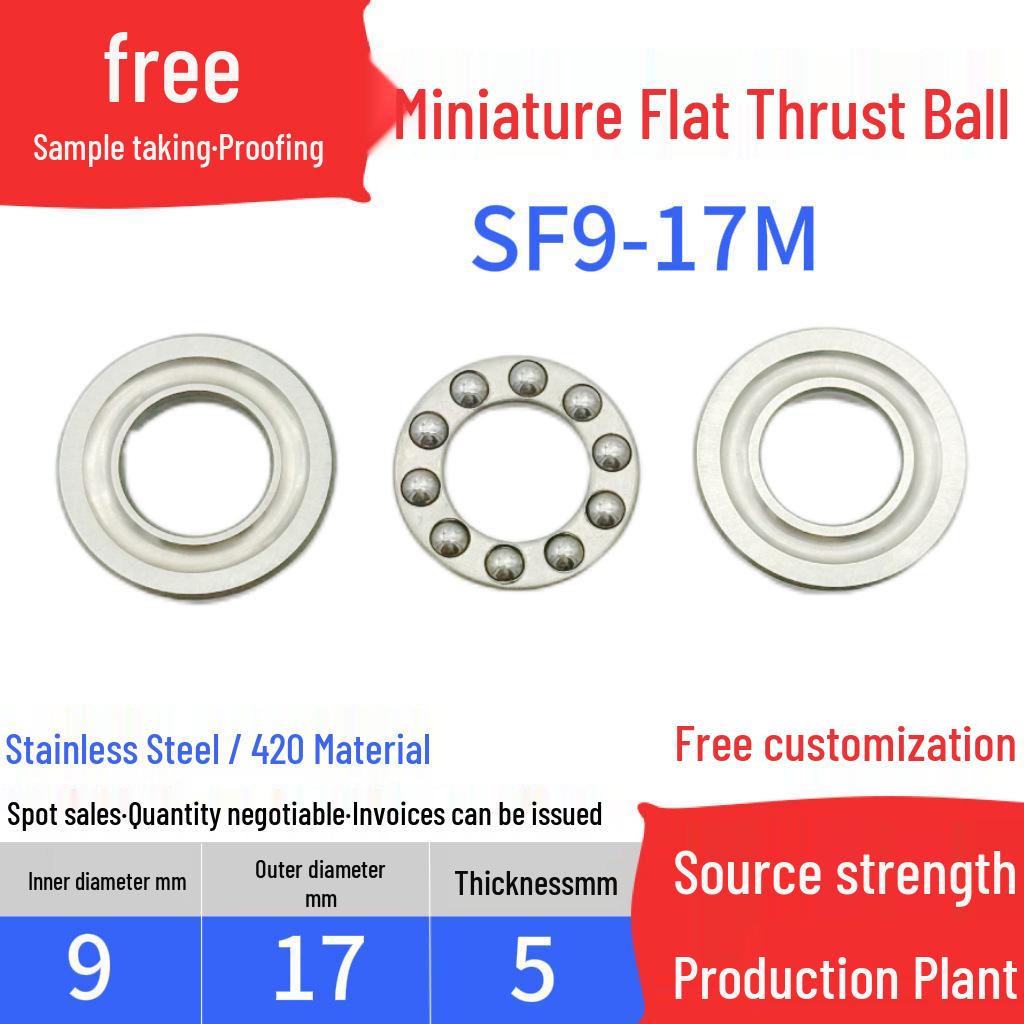 Compact Flat Thrust Ball Bearing: F6-12M, F8-14M, F8-16M, F10-18M, F10-20M.