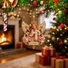 Dekorativer Weihnachtsbaum Spardose Engel Halter Hängender Schmuck, Acryl Geld Anhänger für Andenken Behälter Feiertagsdekoration, Festlich Saisonal