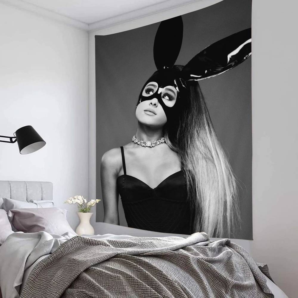 1PC Famous Singer AAriana Grande Tapestry Art Printing Japanese Wall Tapestry Anime Wall Hanging Home Decor