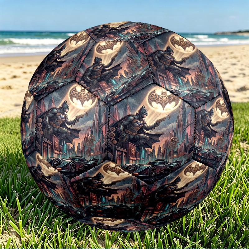 Batman Print Size 5 Soccer Ball, PU Wear Resistant Football for Match Training and Daily Practice, Birthday Gift for Soccer Fans