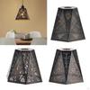 Decorative Pendant Lamp Shade, Iron Lampshade Carving Metal Cage Shade Cover Pastoral Style for
