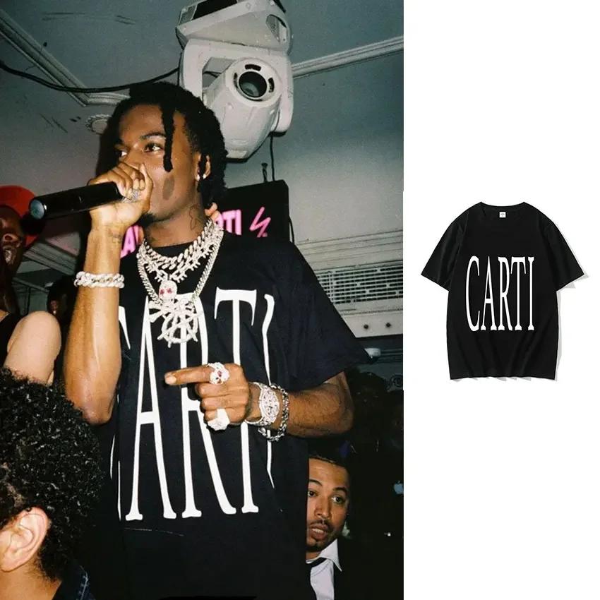 Rapper Playboi Carti T Shirt Big Font V As Seen on Carti Print Graphic Tshirt Unisex Hip Hop 100 Cotton Oversized Tees Streetwear