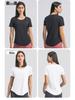 Vår/Sommar 2023 Dam Casual Lös T-shirt för Löpning och Yoga med Bar-Känsla