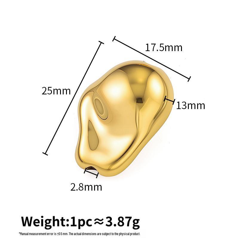 Heart-Shaped Titanium Steel Beads, Irregular Large Hole, for DIY Jewelry Making Bracelets & Necklaces