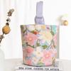 Korean Style Fresh Flower Bucket Bag Large Capacity Mummy Bag Sweet Canvas Handbag  Women