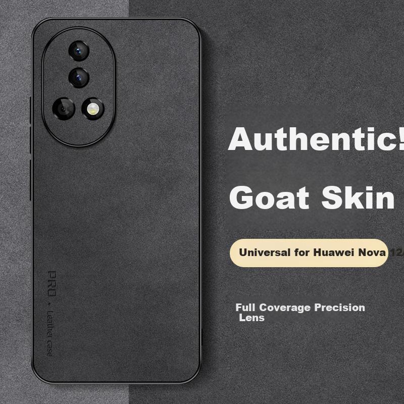 Huawei Nova 13 Phone Case, Nova 12 Protective Cover, Shockproof, Full Lens Protection, Soft, Simple Silicone Outer Case, WoAnd Leather Case, Black