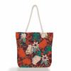 Multifunctional Flower  Printed Thick Rope Shoulder Beach Bag 7585