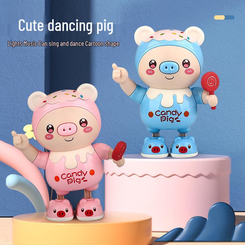 Electric Dancing Pig Toy: Musical, Light-Up, Cute Cartoon Pig for Kids Girl