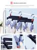 Multi-Functional Retractable Windproof Clothes Drying Rack with Seamless 3D Design and Storage Clips