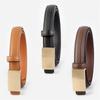 Black Leather Belt for Women Jeans and Skirt Genuine Leather Punch-free Fashionable Versatile Belt