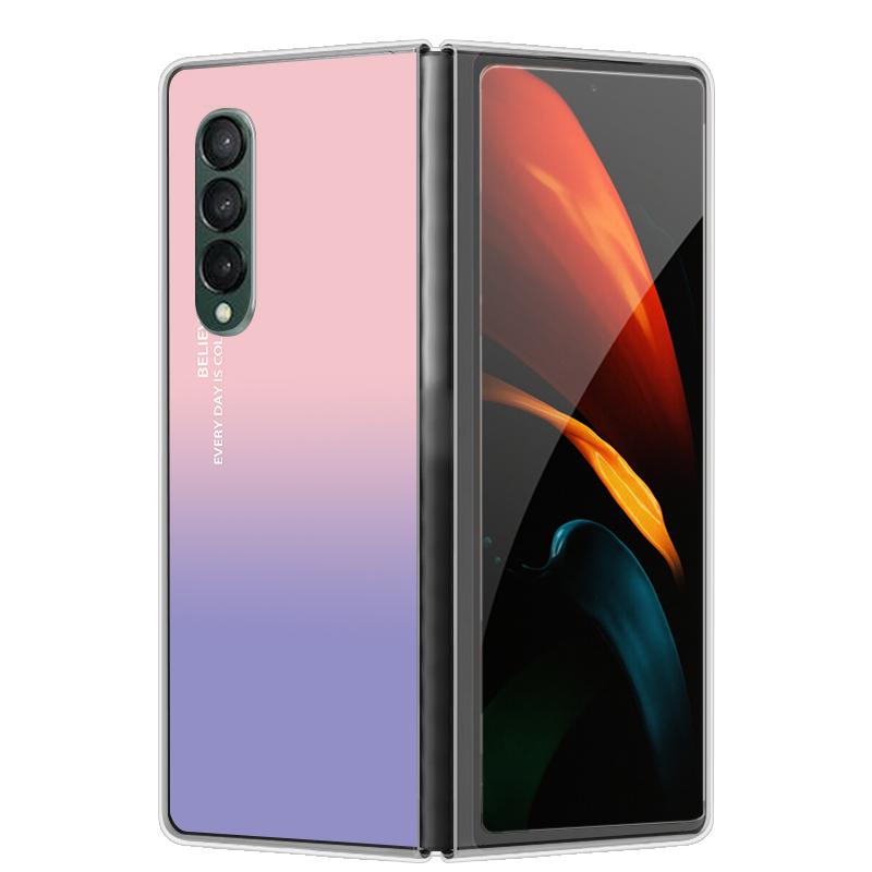 Etui na Galaxy Z Fold 7 6 5 3 4 2 Przezroczyste Twarde Składane Luksusowe Malowane Dla Samsunga Z Fold 7 Fold Specjalne Fold2 Przezroczyste Etui