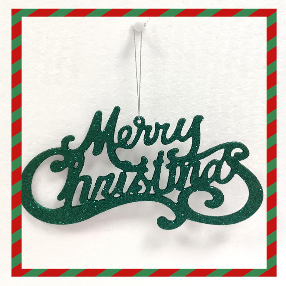 2 Stück Frohe Weihnachten Buchstaben Hängeornamente Weihnachtsbaumschmuck Glitzerkarte für Weihnachten Heimparty Gastgeschenke