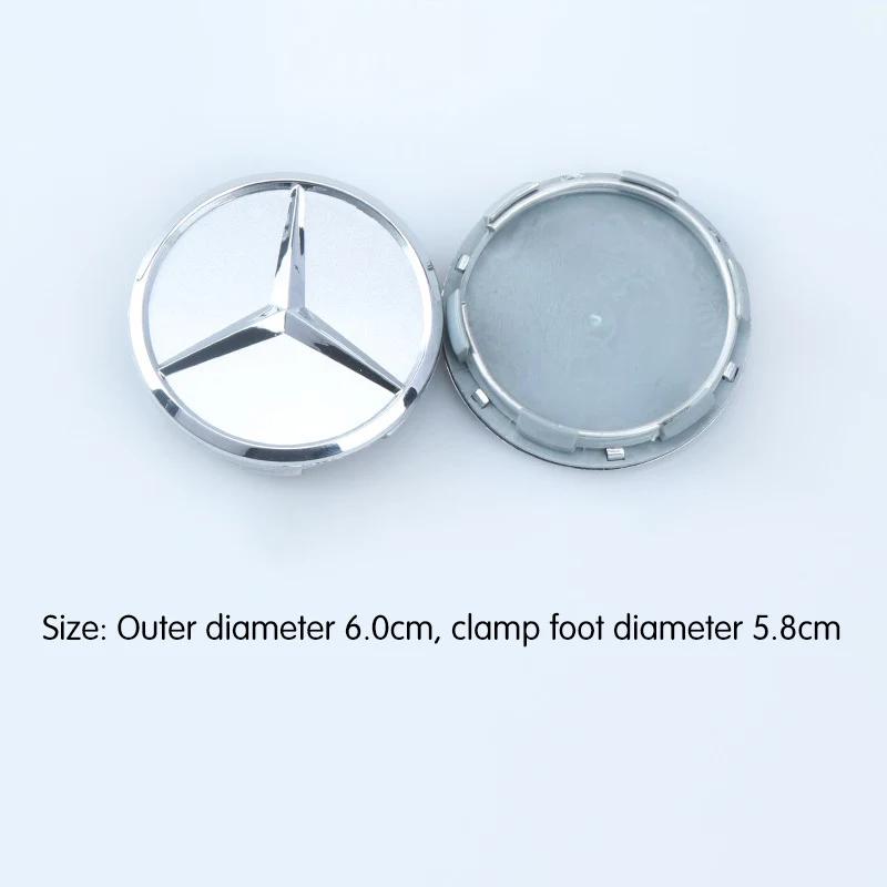 4PCS 75mm Car Wheel Center Hub Caps Cover for Mercedes Benz B/C/E/S Class A Class C200L GLC GLK CLA Accessories AE1 QQ28
