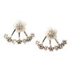 Daisy Crystal Chamomile Flower Stud Earrings for Women - Korean Style Sweet Drop Accessories