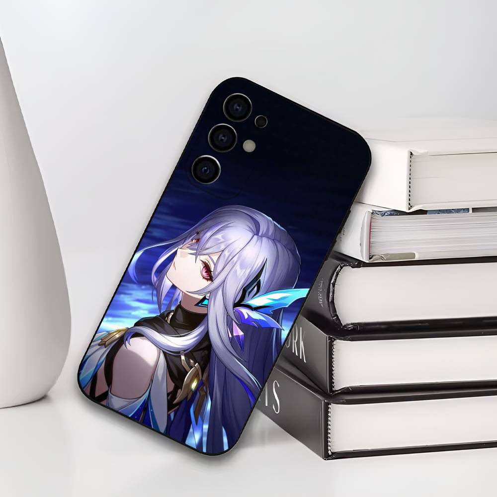 

S-Skirk G-Genshin I-Impact Phone Case For Samsung S25,S24,S21,S22,S23,S30,Ultra,S20,Plus,Soft Silicone Black Cover Samsung S22plus5G